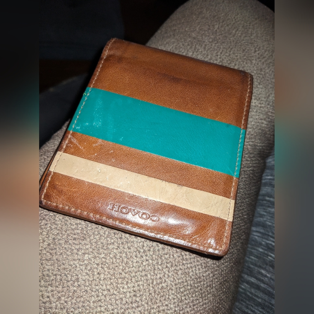 Vintage Men's Coach Bifold Wallet Leather Wallet RARE DESIGN